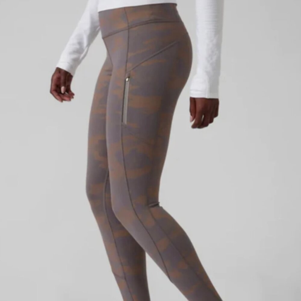 Athleta Camouflage Leggings - Brown and Gray